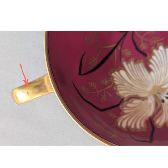 50s Royal Heidelberg Winterling Bavaria Germany White Iris Tea Cup and Saucer - Picture 7 of 9